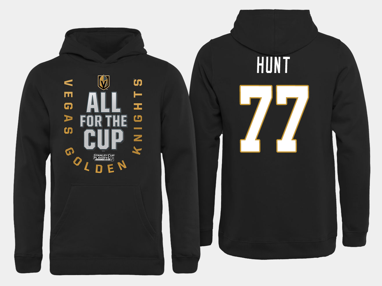 Men NHL Vegas Golden Knights 77 Hunt All for the Cup hoodie
